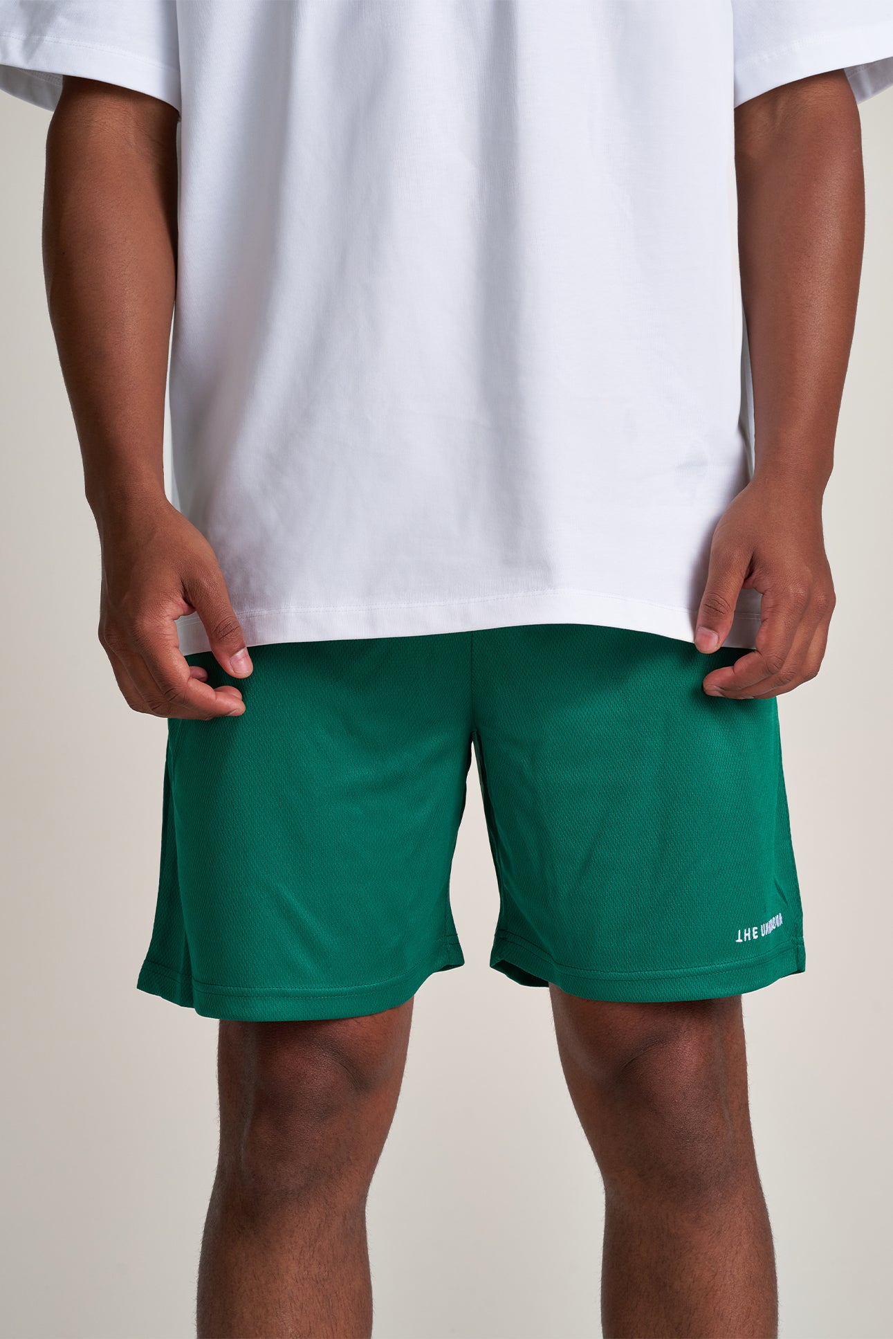 'ORIGINALS' MESH SHORTS - FOREST GREEN