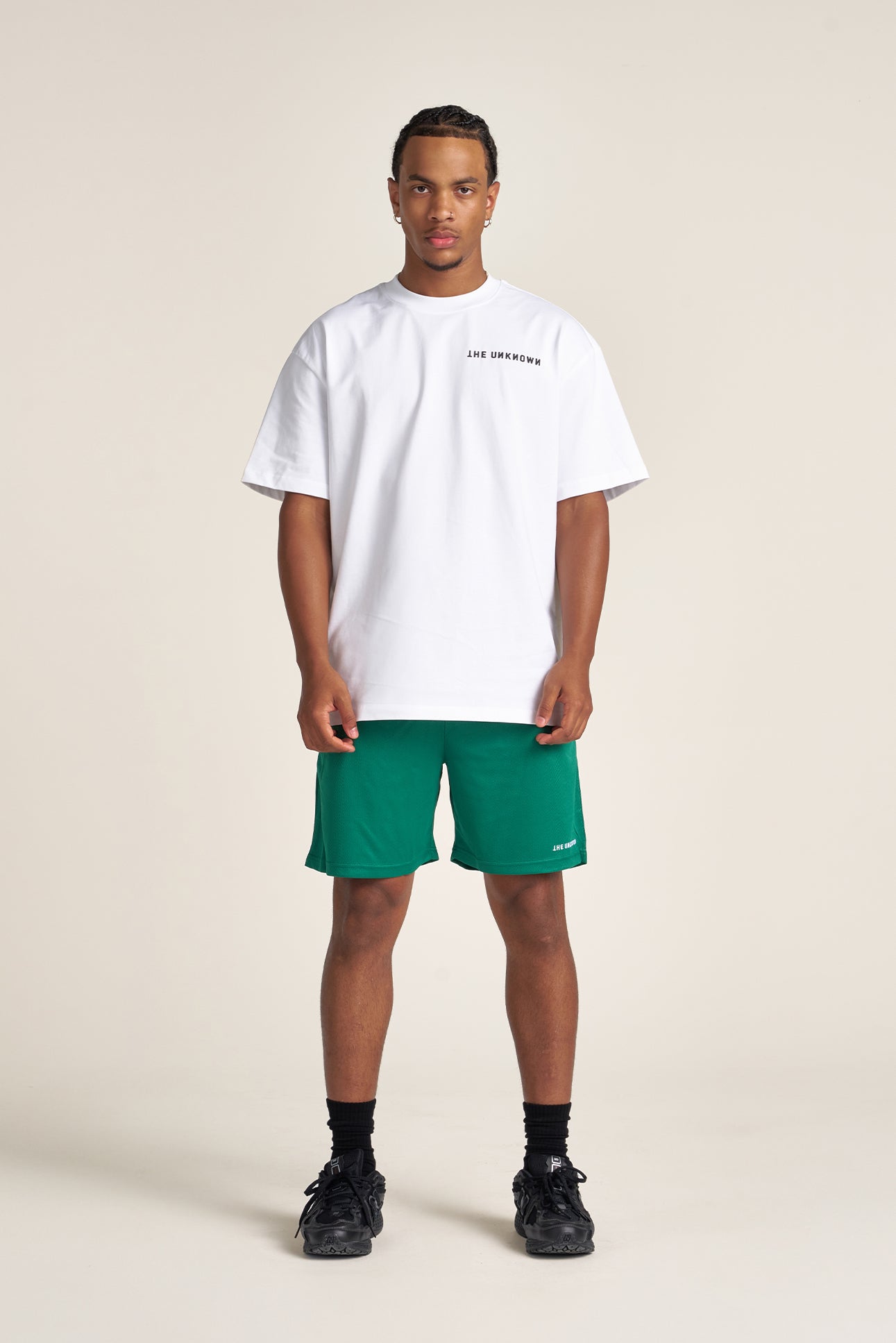 'ORIGINALS' MESH SHORTS - FOREST GREEN